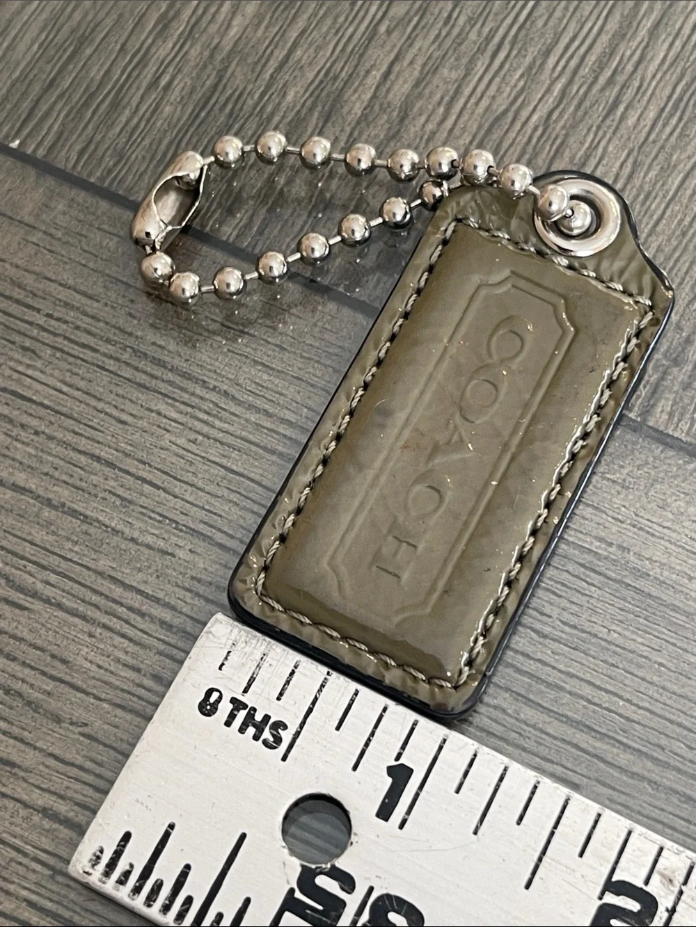 Coach Army Green - Olive ? Patent Leather Hangtag - Replacement Part